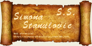 Simona Stanulović vizit kartica